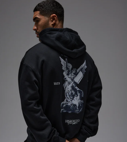 Angel Oversized Hoodie Black