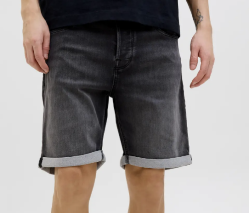 JJIRICK JJICON I.K. SHORTS GE 062 S - Black Denim