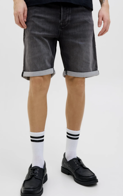 JJIRICK JJICON I.K. SHORTS GE 062 S - Black Denim