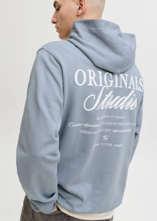 JORNORREBRO TYPO BACK SWEAT HOOD SN - Tradewinds/SS26