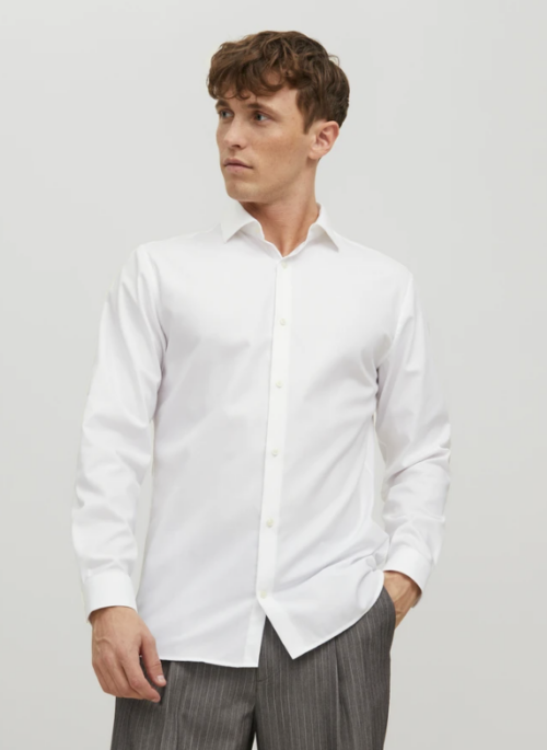 JPRBLAPARKER SHIRT L/S NOOS White - White/SLIM FIT