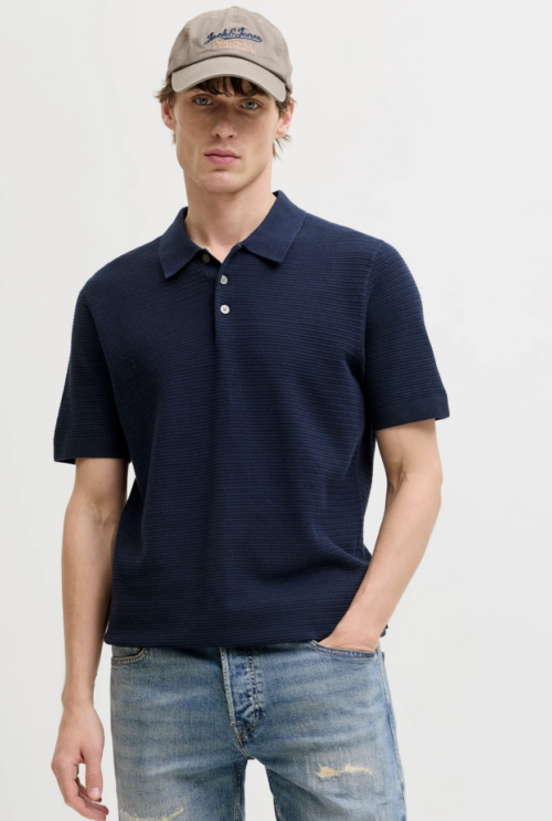 JPRBLURILEY KNIT POLO SS SN - Sky Captain