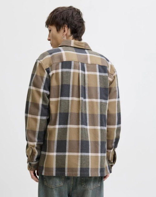 JPRRAYLE MELANGE CHECK L/S OVERSHIR Maltball - Malt Ball