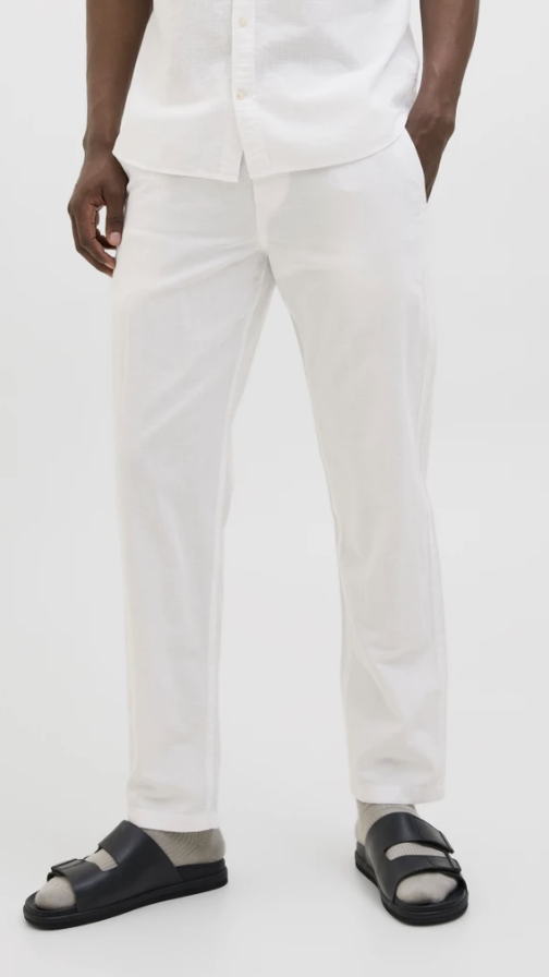 JPSTKANE SUMMER LNEN BLEND JOGGER S White