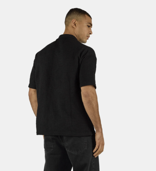 Libco Structured Knit Shirt Washed Black