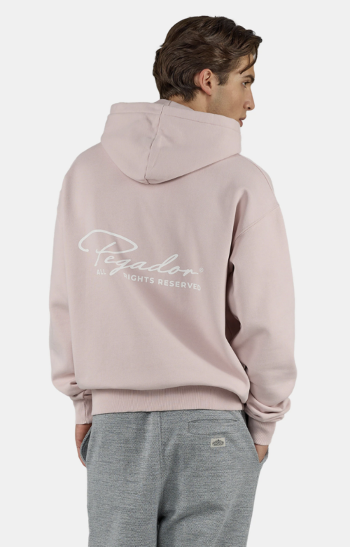 Pike Oversized Hoodie Washed - Powder Pink White