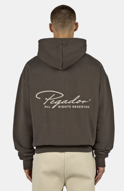 Pike Oversized Sweat Jacket - Washed Walnut Brown