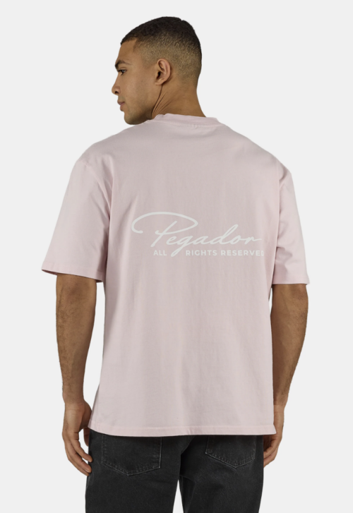Pike Oversized Tee Washed - Powder Pink White