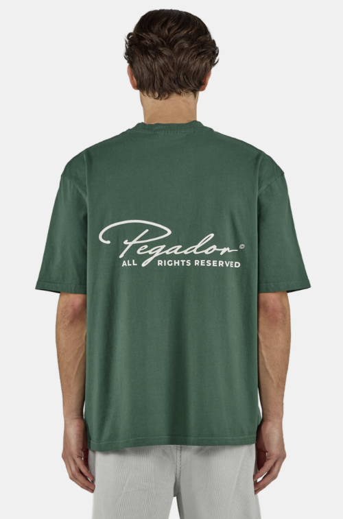 Pike Oversized Tee Washed - Washed Solid Green