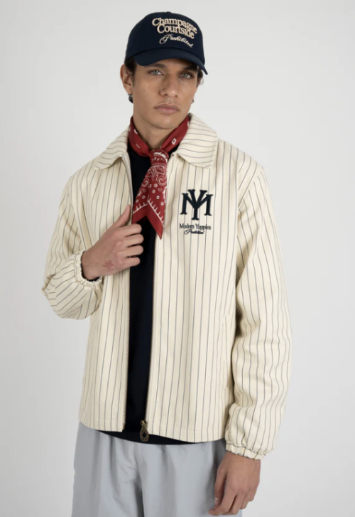 Belmont Jacket Pinstripe Cream