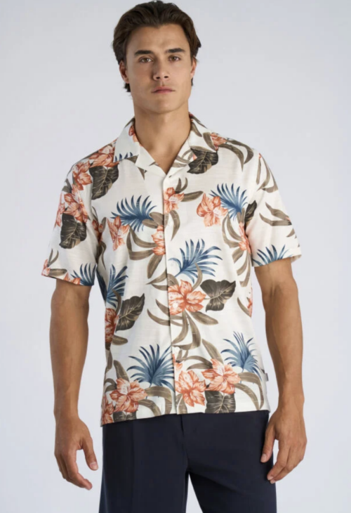 Floral Lyocell Blend Shirt Soft Coral