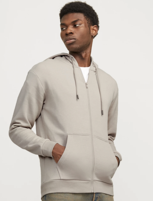 JJEBRADLEY SWEAT ZIP HOOD NOOS - Moonbeam