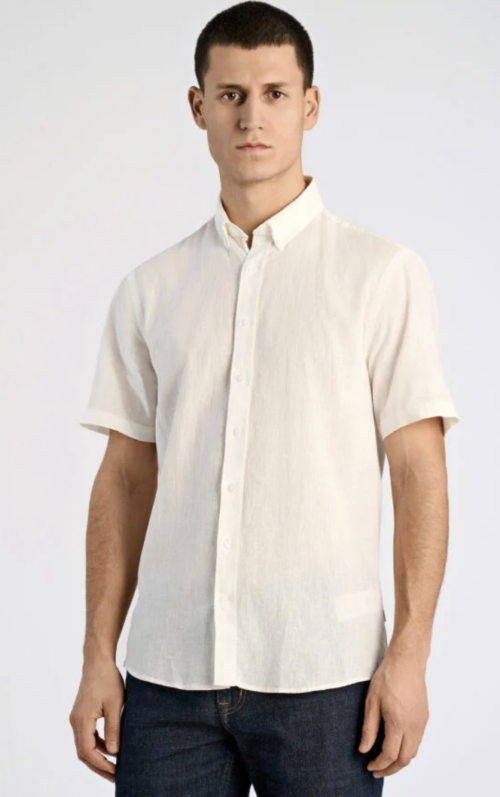 Linen/Cotton Shirt S/S White