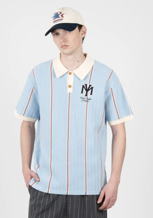 Off Season Knit Polo Blue