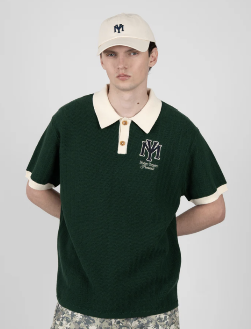 Off Season Knit Polo Dark Green