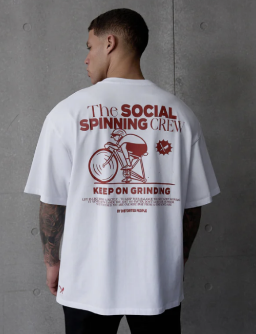 Spinning Crew Oversized T-Shirt White