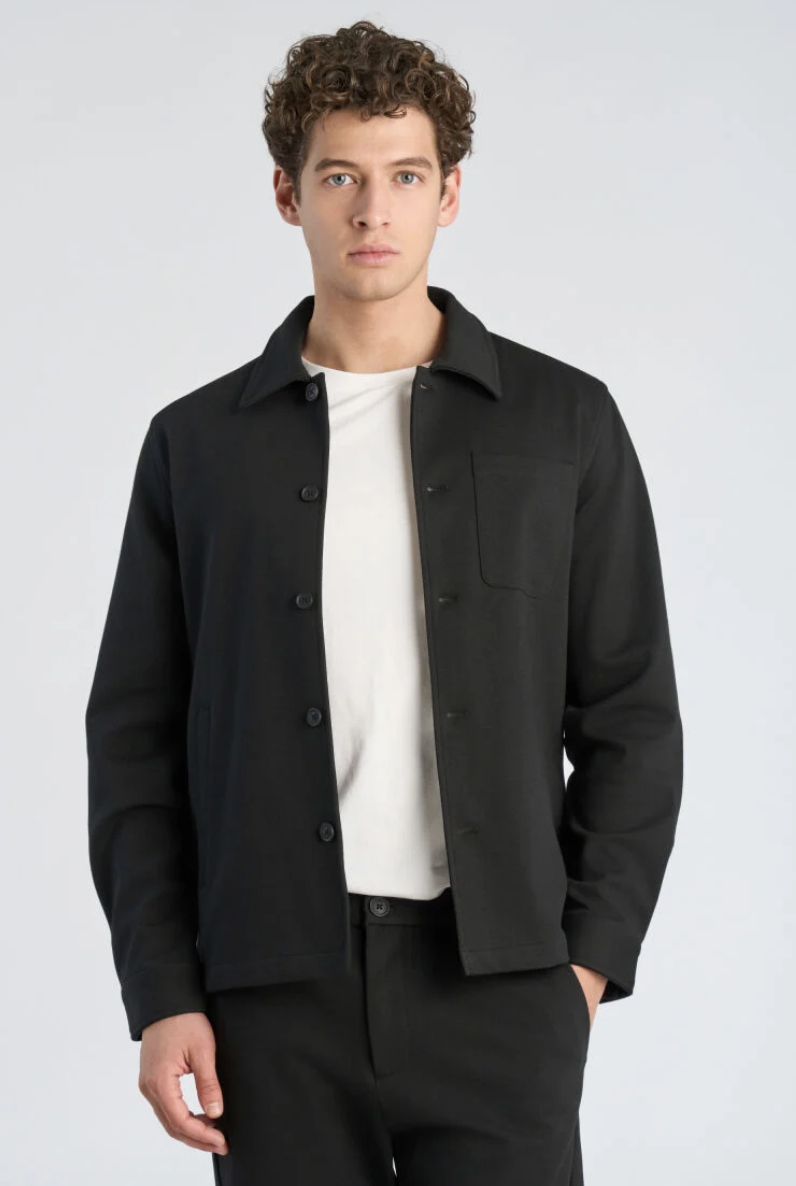 Superflex Overshirt Black Relaxed