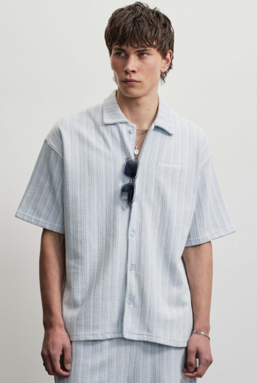 Forno Structured Shirt Ocean Blue/Warm White