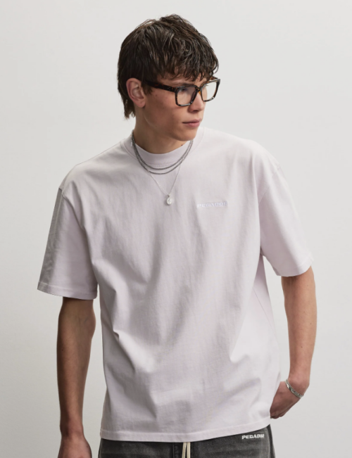 Logo Oversized Tee Washed Light Lilac