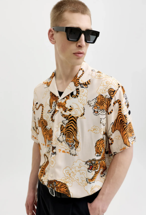JORTOKYO AOP RESORT SHIRT SS SMU EGRET