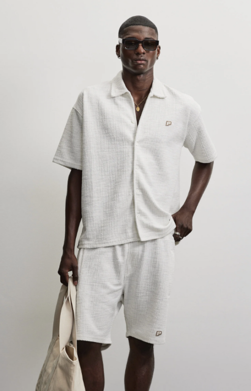 Libco Structured Knit Shirt Cloud Grey Melange