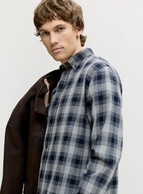 JPRBLUHARVEY CHECK L/S SHIRT (Kopie)