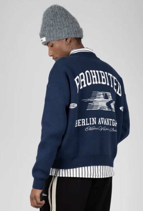 Avantgarde Knit Sweater | Navy