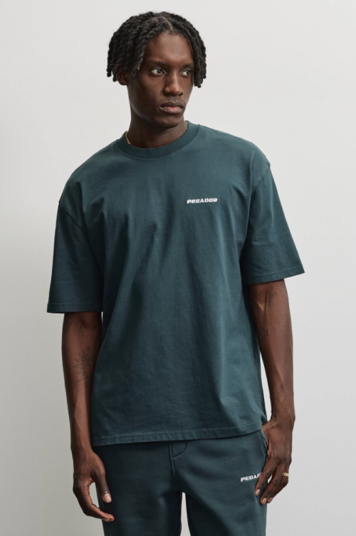 Logo Oversized Tee Washed Dark Teal