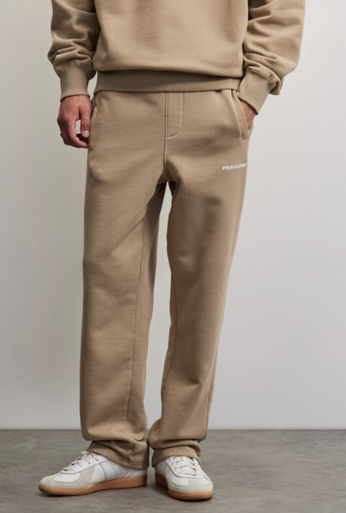 Logo Wide Sweat Pants Washed Beige