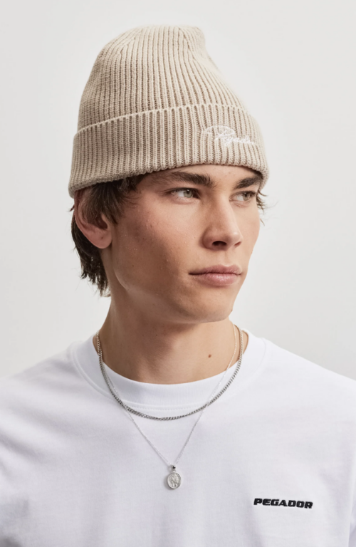 Signar Heavy Knit Beanie Beige