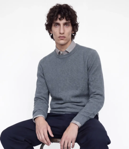 JPRMILANO STITCH KNIT CREW NECK TURBULENCE MELANGE