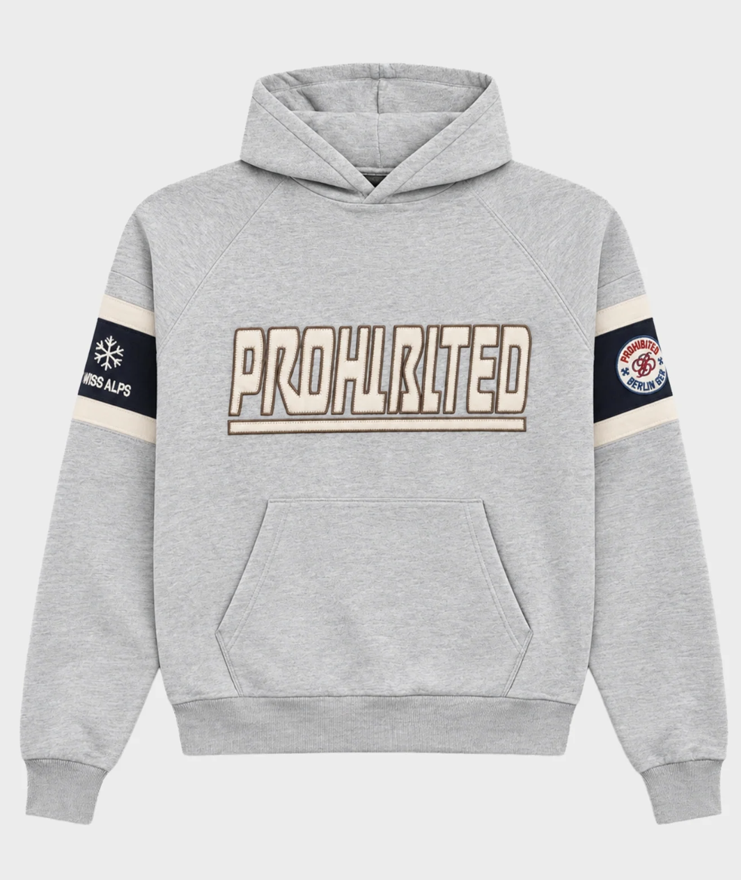 Ice Hockey Hoodie | Grey Melange – Bild 4
