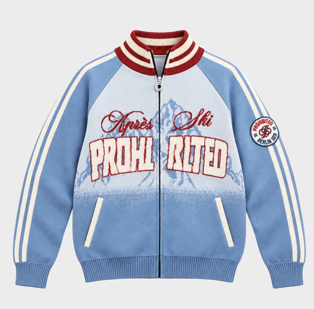 Mountain Knit Jacket | Light Blue
