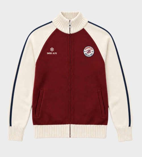 Swiss Alps Knit Jacket | Red