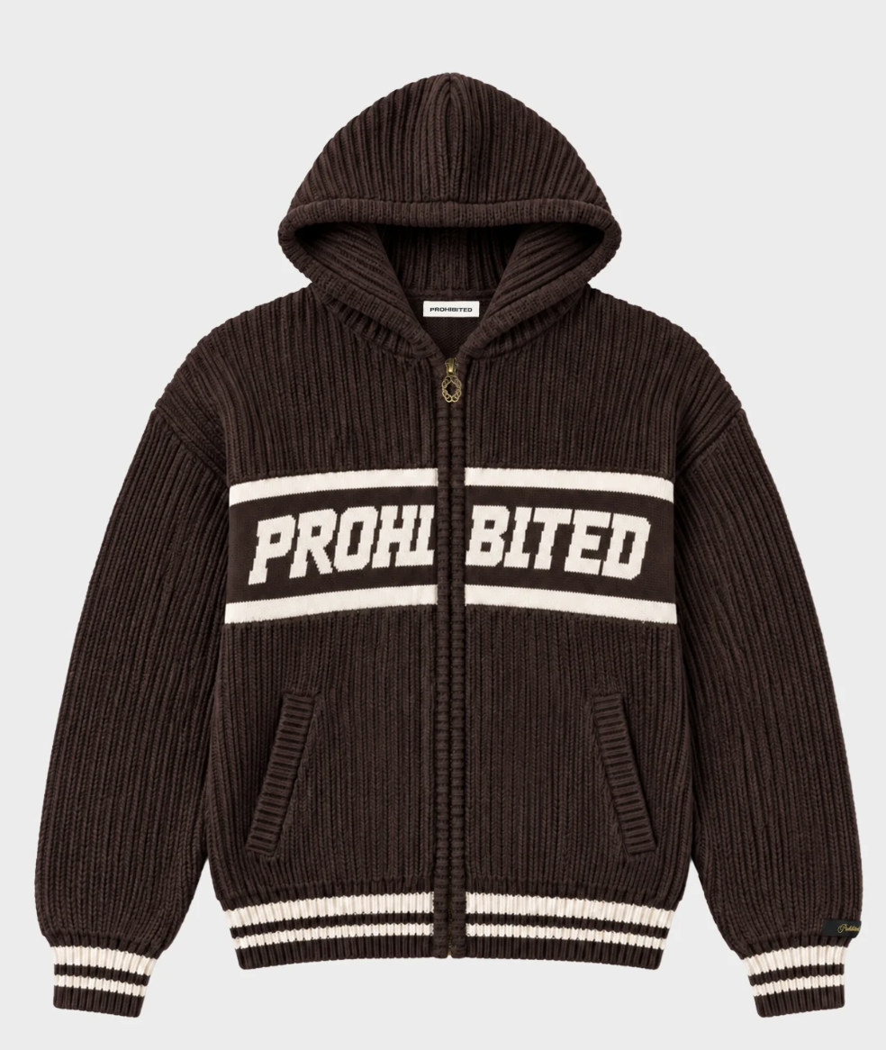 Snowboard Knit Jacket | Dark Brown