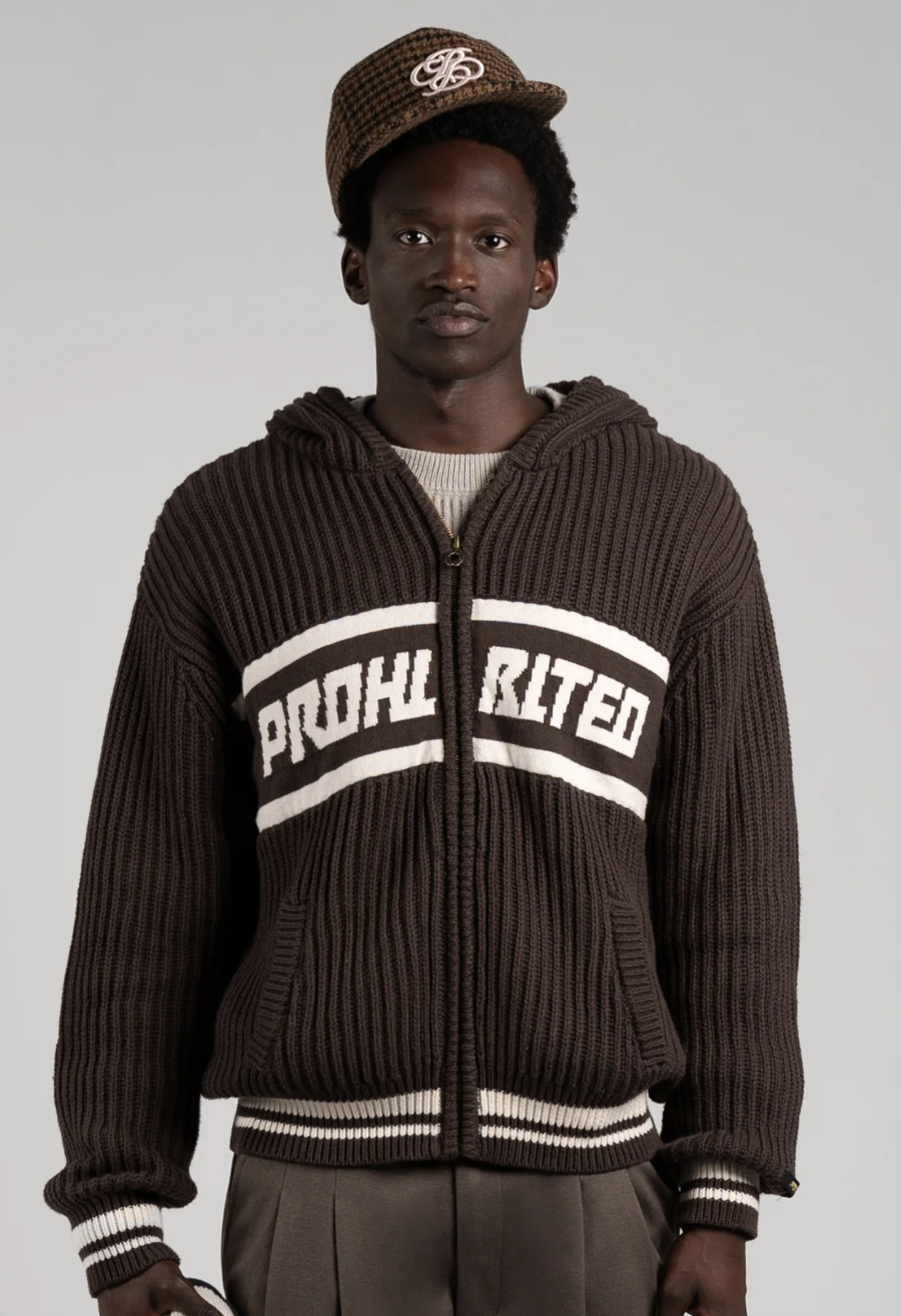 Snowboard Knit Jacket | Dark Brown – Bild 2