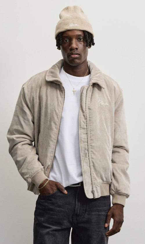 Clusone Cord Bomber Jacket Beige
